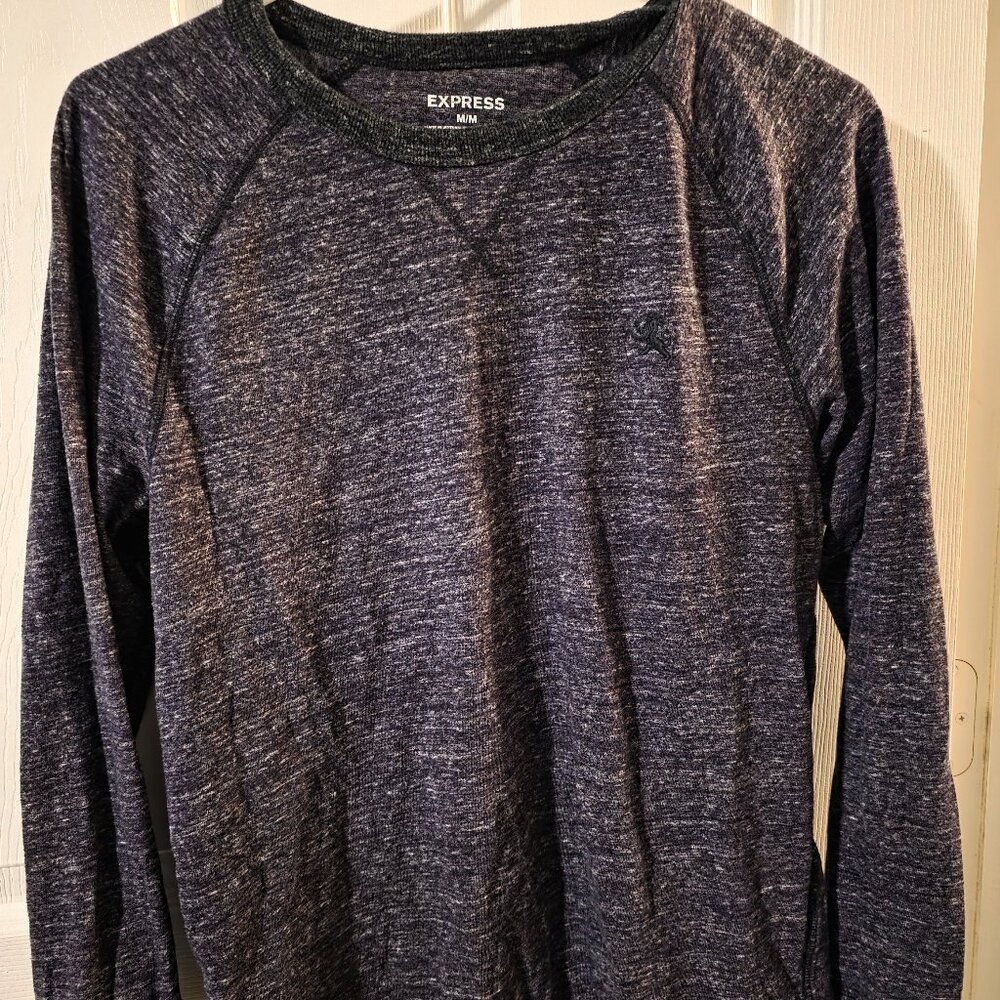 Express Men's Purple Long Sleeve Shirt Medium